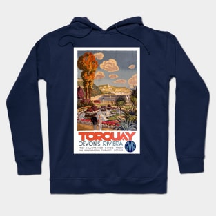 Torquay, Devon's Riviera - Vintage Travel Poster Design Hoodie